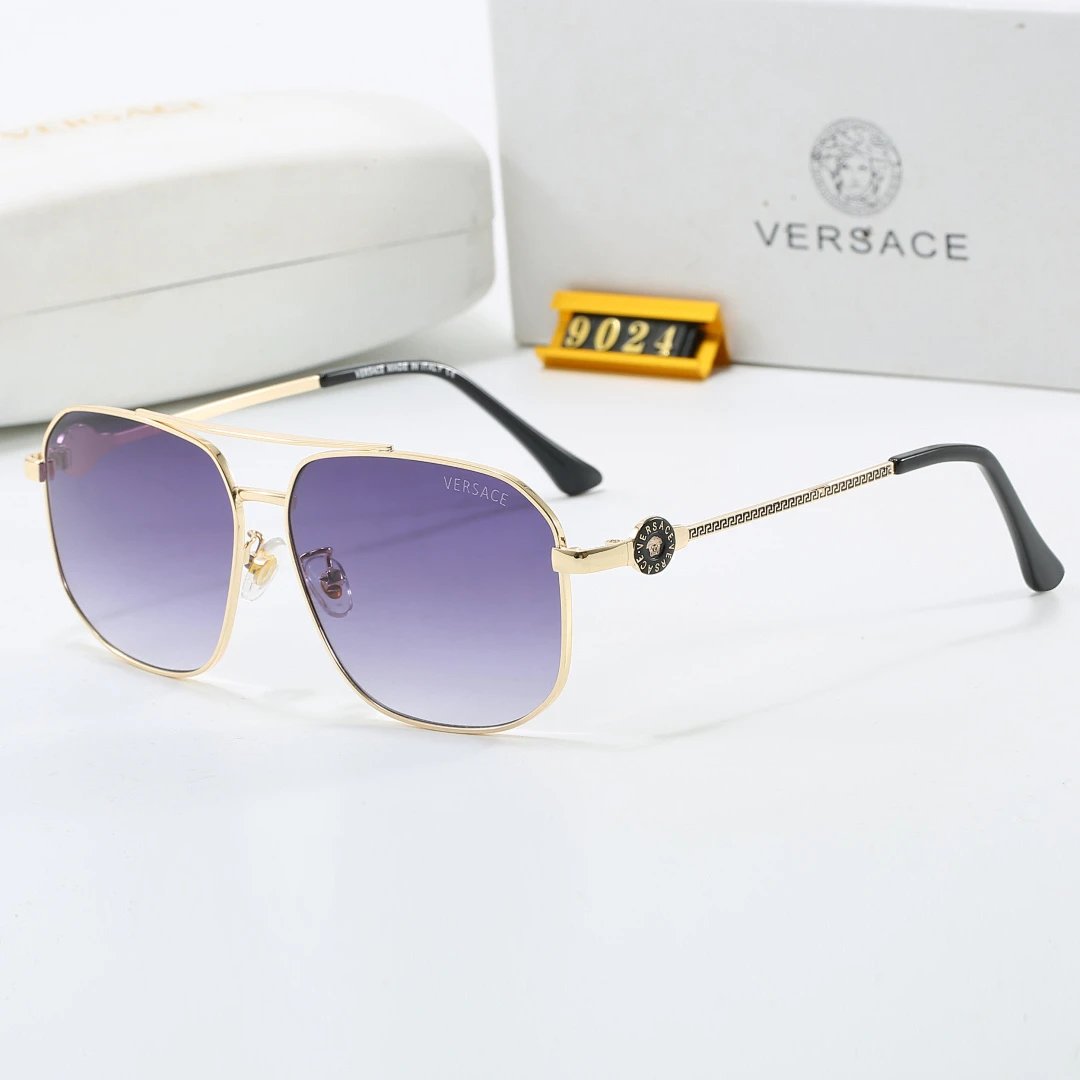 Versace Gray Tinted Lens Square Sunglasses, Polished Frame Style 07