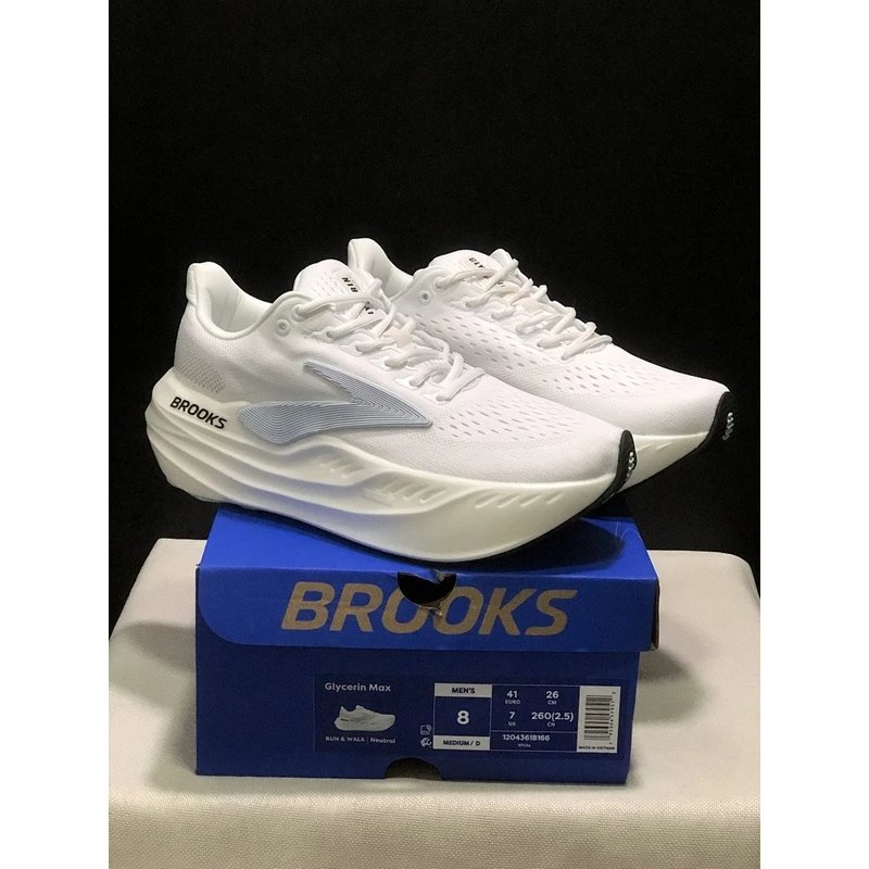 Brooks Running Shoes White Grey - Style 2