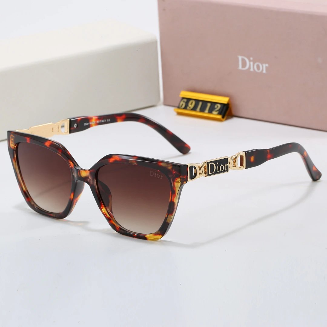 Dior Tinted Lens Square Sunglasses, Polished Frame Style 36