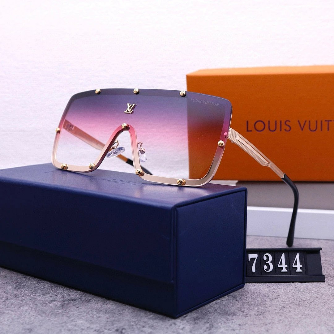 Louis Vuitton Tinted Lens Square Sunglasses, Polished Frame Style 11