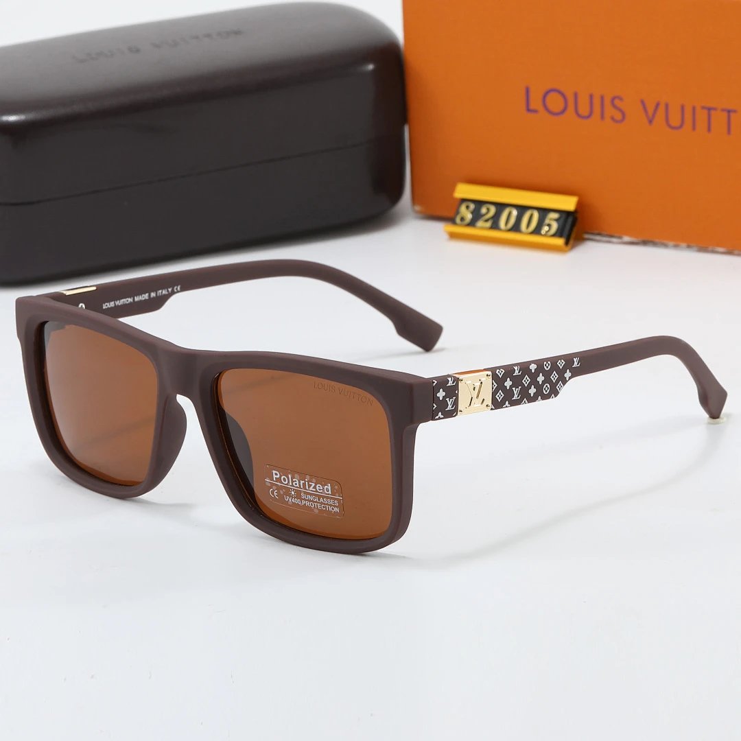 Louis Vuitton Brown Tinted Lens Square Sunglasses, Polished Frame Style 09