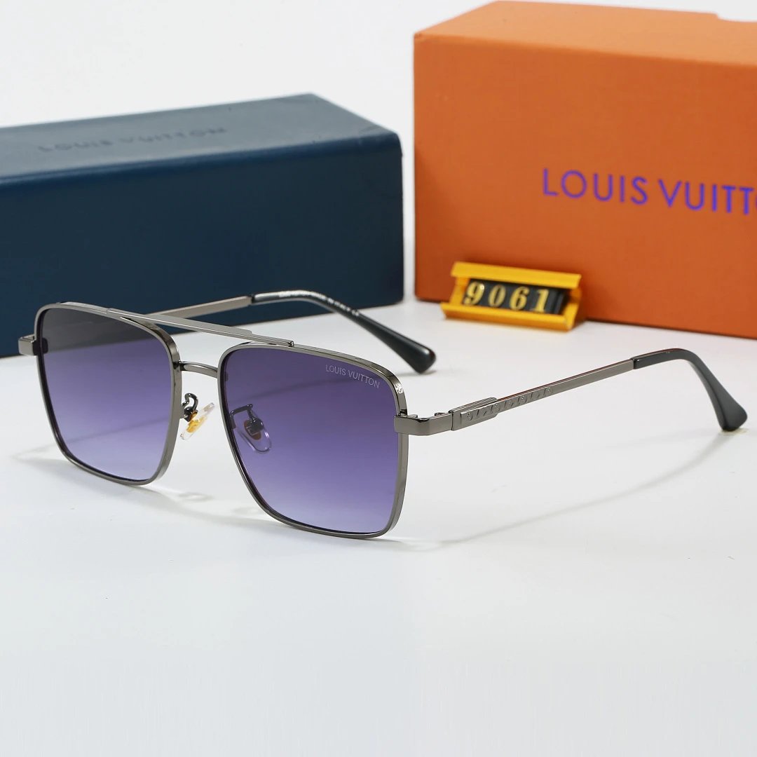 Louis Vuitton Tinted Lens Square Sunglasses, Polished Frame Style 19