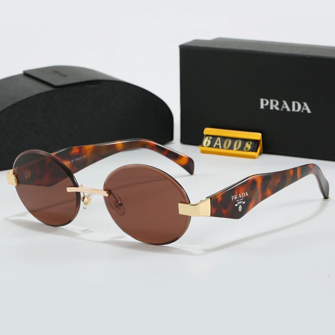 Prada Black Tinted Lens Square Sunglasses, Polished Frame Style 29