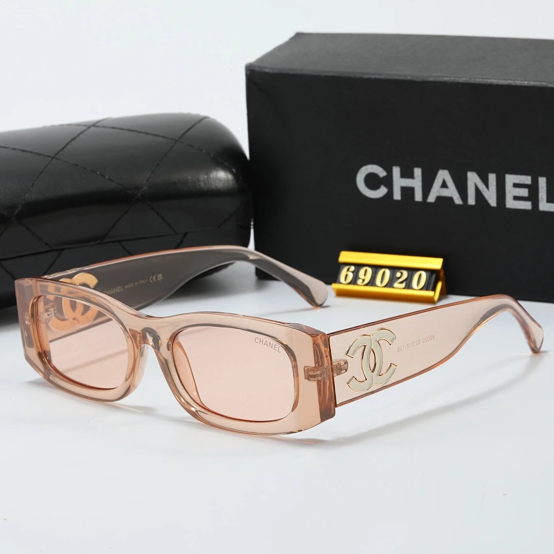 Chanel Black Tinted Lens Square Sunglasses, Polished Frame Style 11