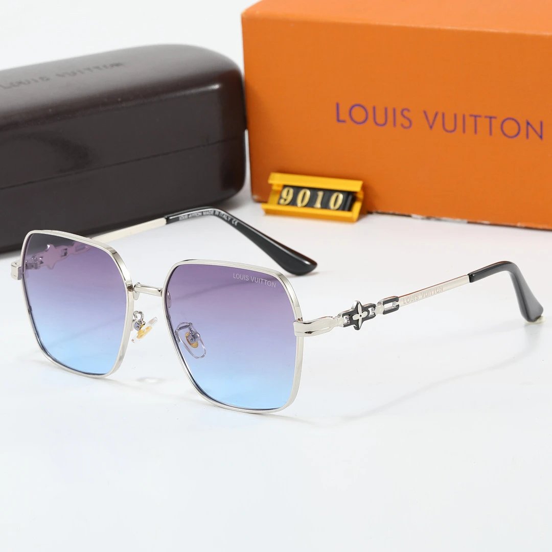 Louis Vuitton Brown Tinted Lens Square Sunglasses, Polished Frame Style 36