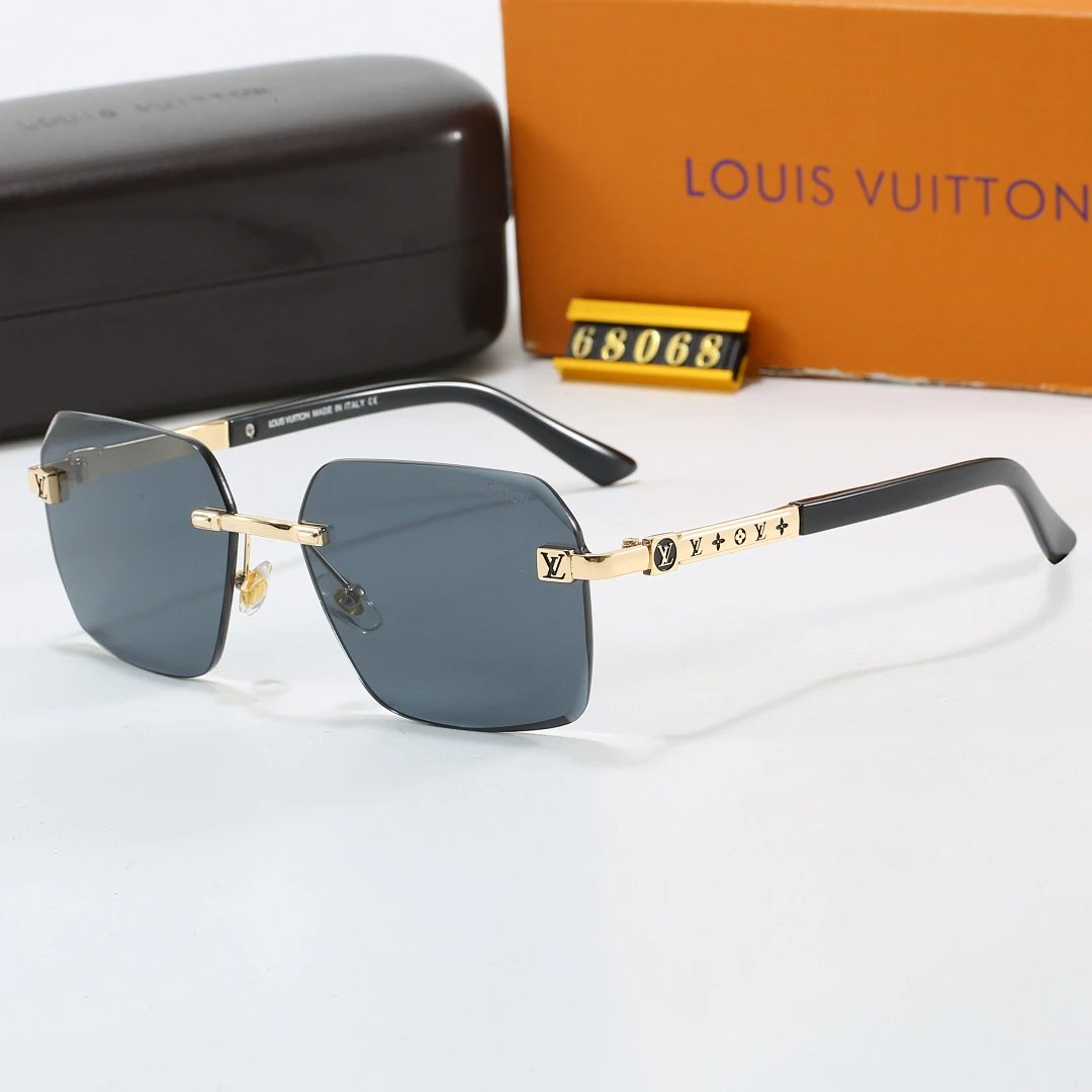 Louis Vuitton Brown Tinted Lens Square Sunglasses, Polished Frame Style 31