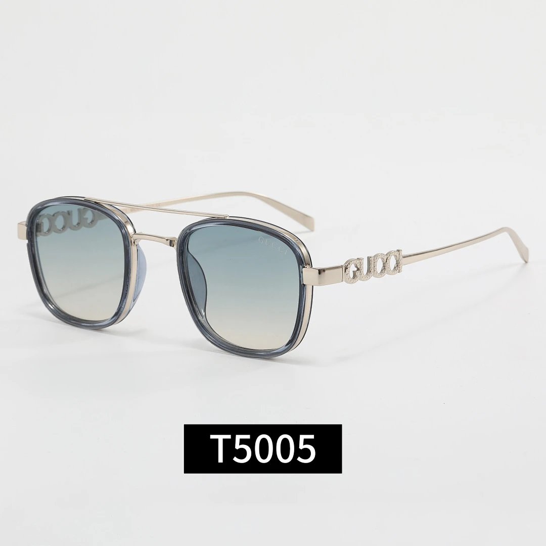 Gucci Black Tinted Lens Square Sunglasses, Polished Frame Style 10