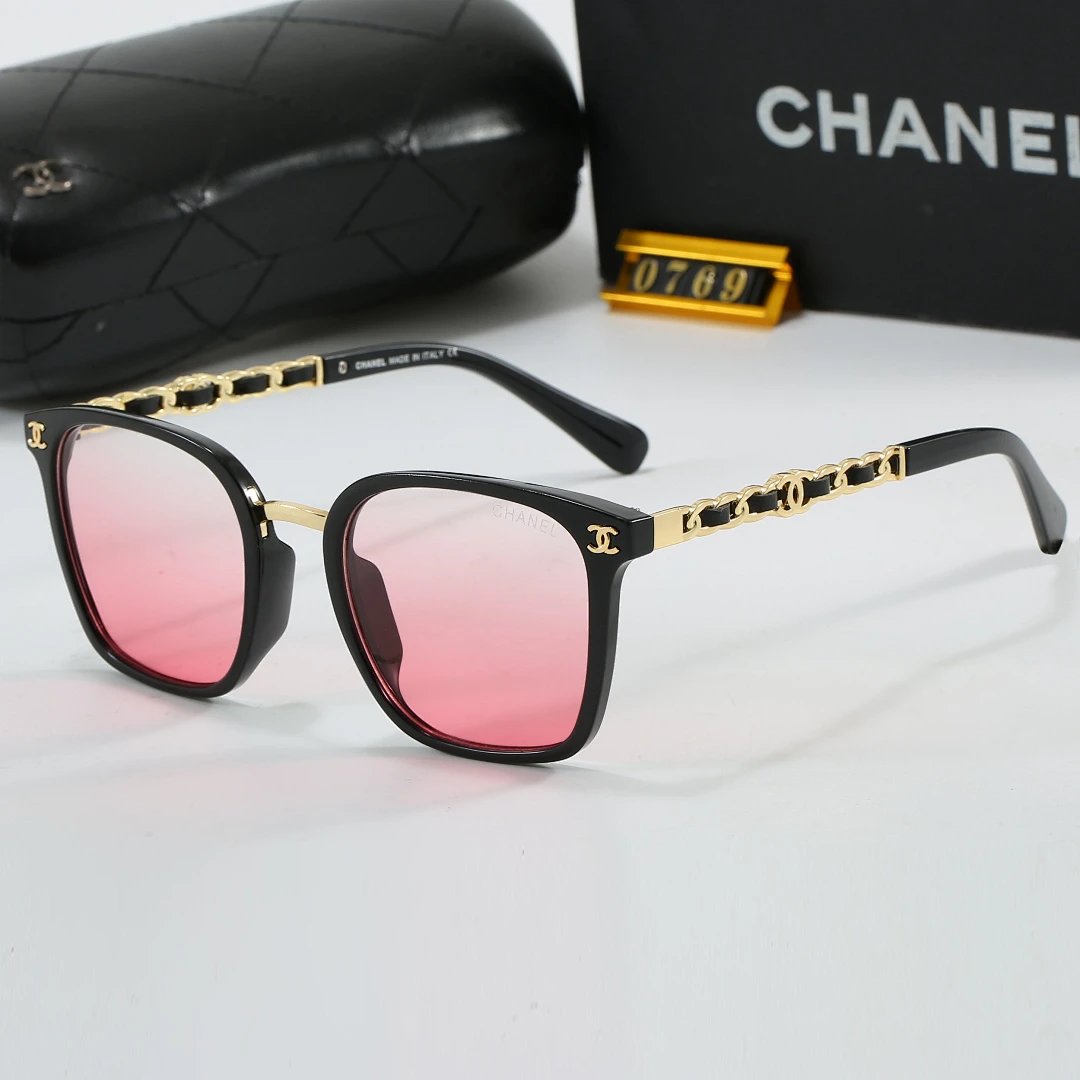 Chanel Black Tinted Lens Designer Sunglasses, Polished Frame Style 03