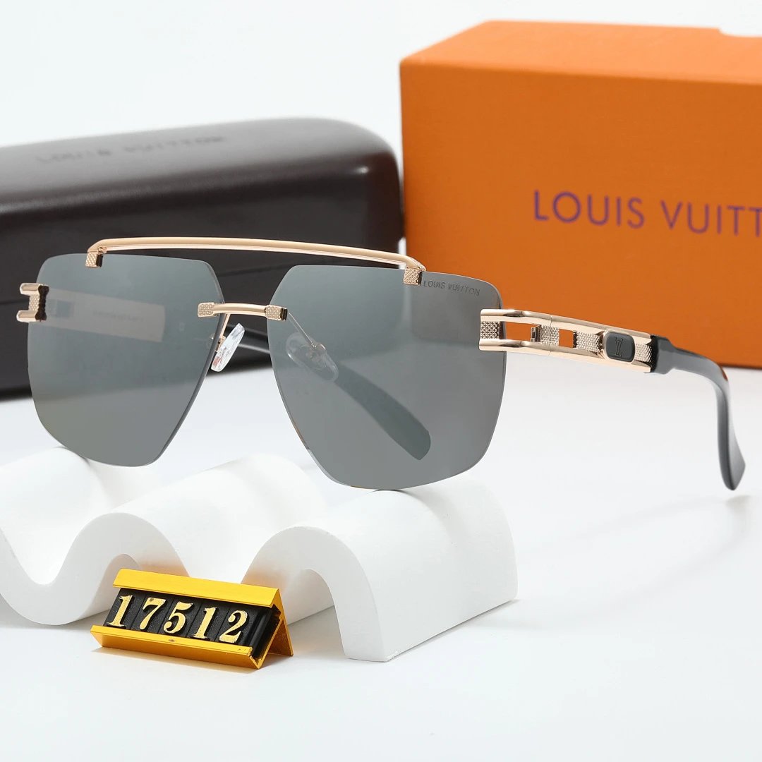 Louis Vuitton Brown Tinted Lens Square Sunglasses, Polished Frame Style 29