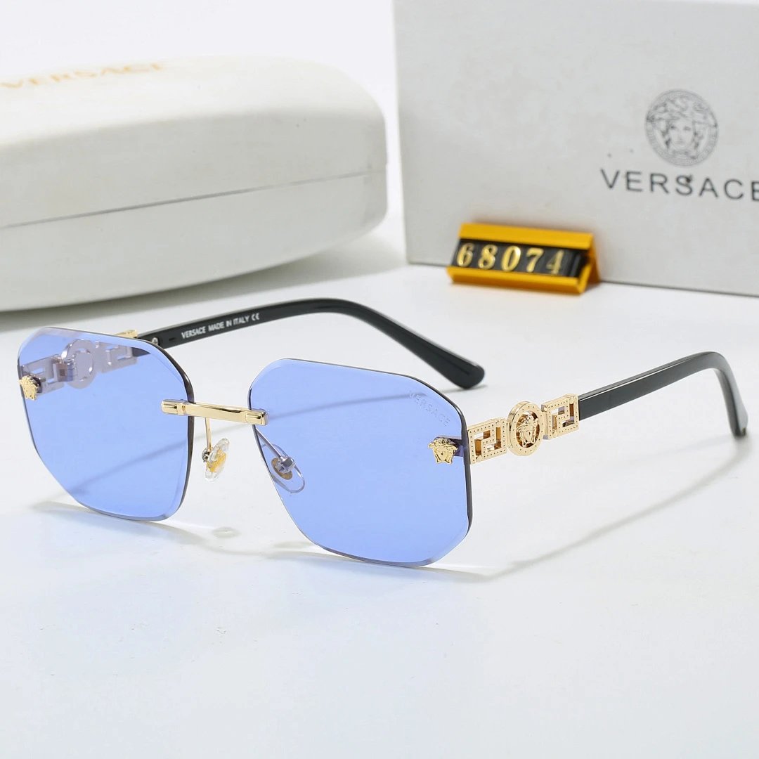 Versace Tinted Lens Square Sunglasses, Polished Frame Style 16