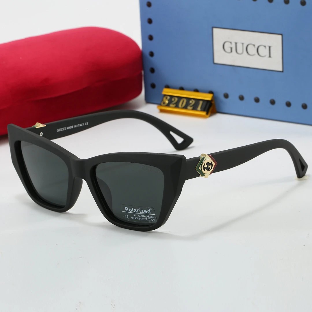 Gucci Tinted Lens Square Sunglasses, Polished Frame Style 16