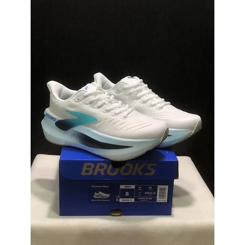 Brooks Glycerin Max 2 Running Shoes White Teal - Style 11