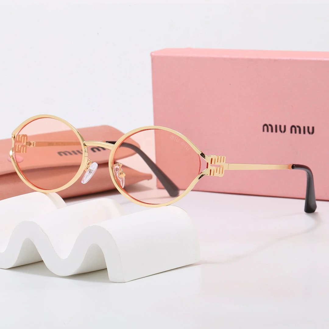 Miu Miu Brown Tinted Lens Square Sunglasses, Polished Frame Style 16