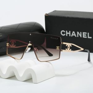 Chanel Black Tinted Lens Square Sunglasses, Polished Frame Style 28