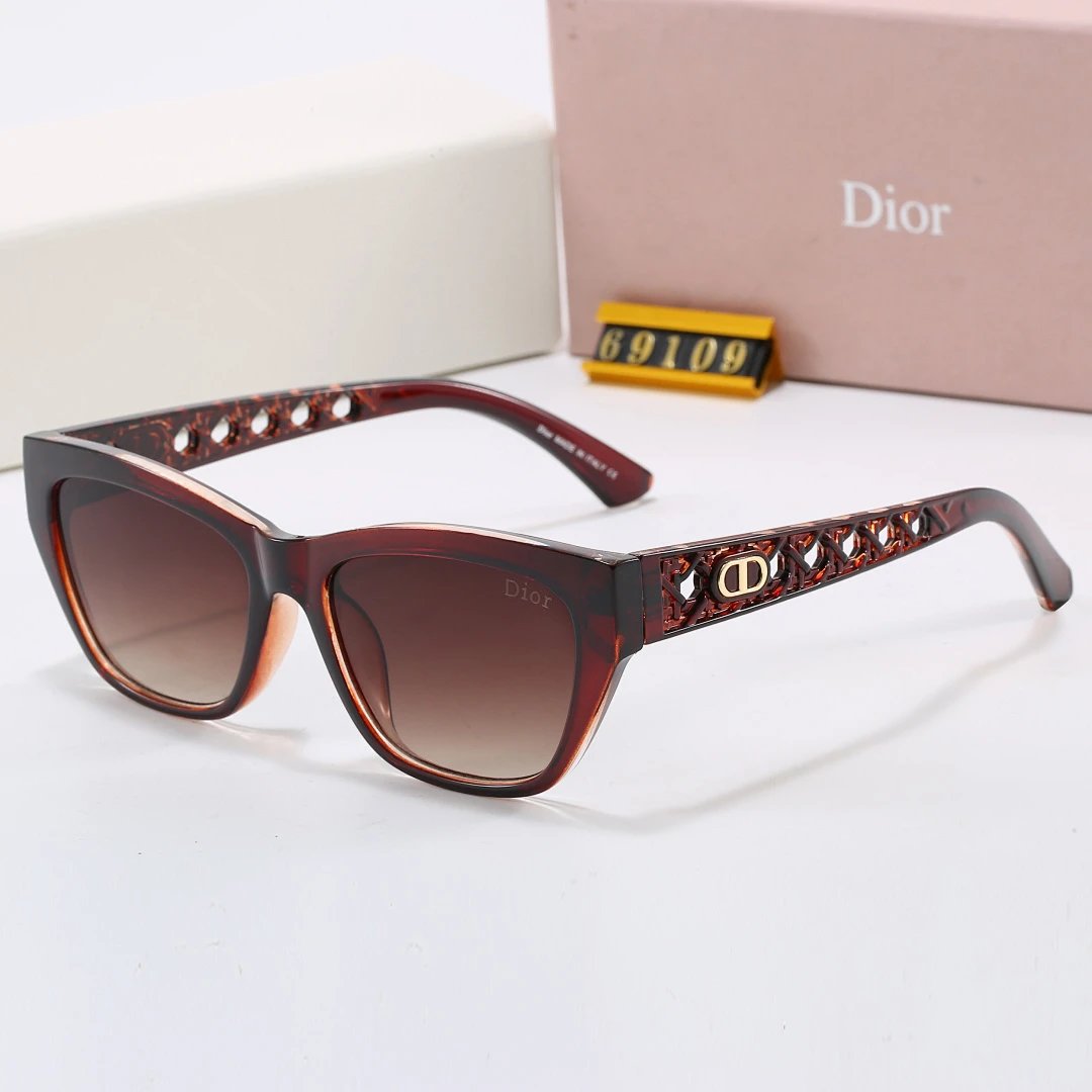 Dior Tinted Lens Square Sunglasses, Polished Frame Style 17
