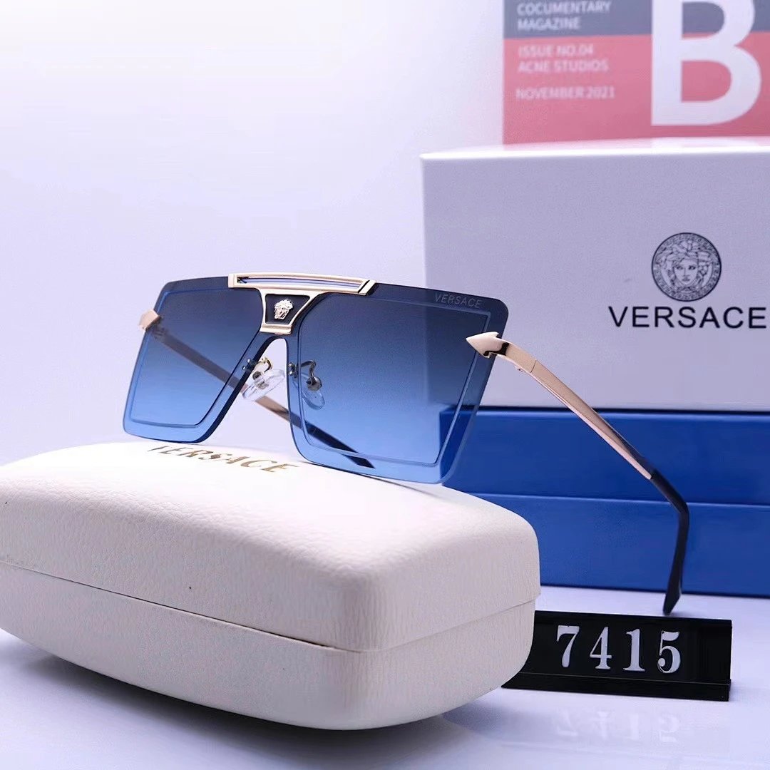 Versace Gray Tinted Lens Designer Sunglasses, Polished Frame Style 05