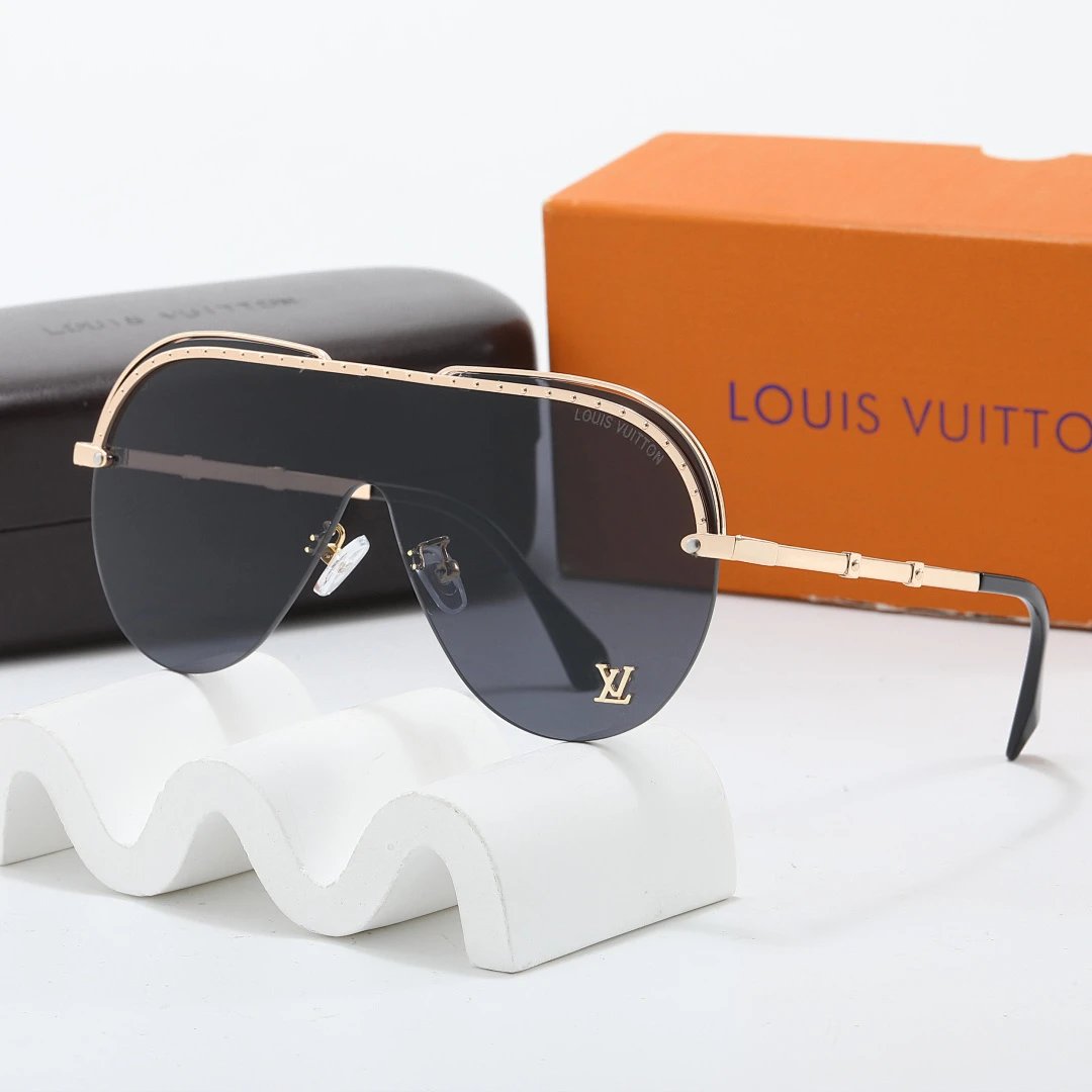 Louis Vuitton Tinted Lens Square Sunglasses, Polished Frame Style 04