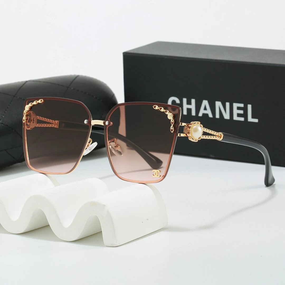 Chanel Black Tinted Lens Square Sunglasses, Polished Frame Style 11