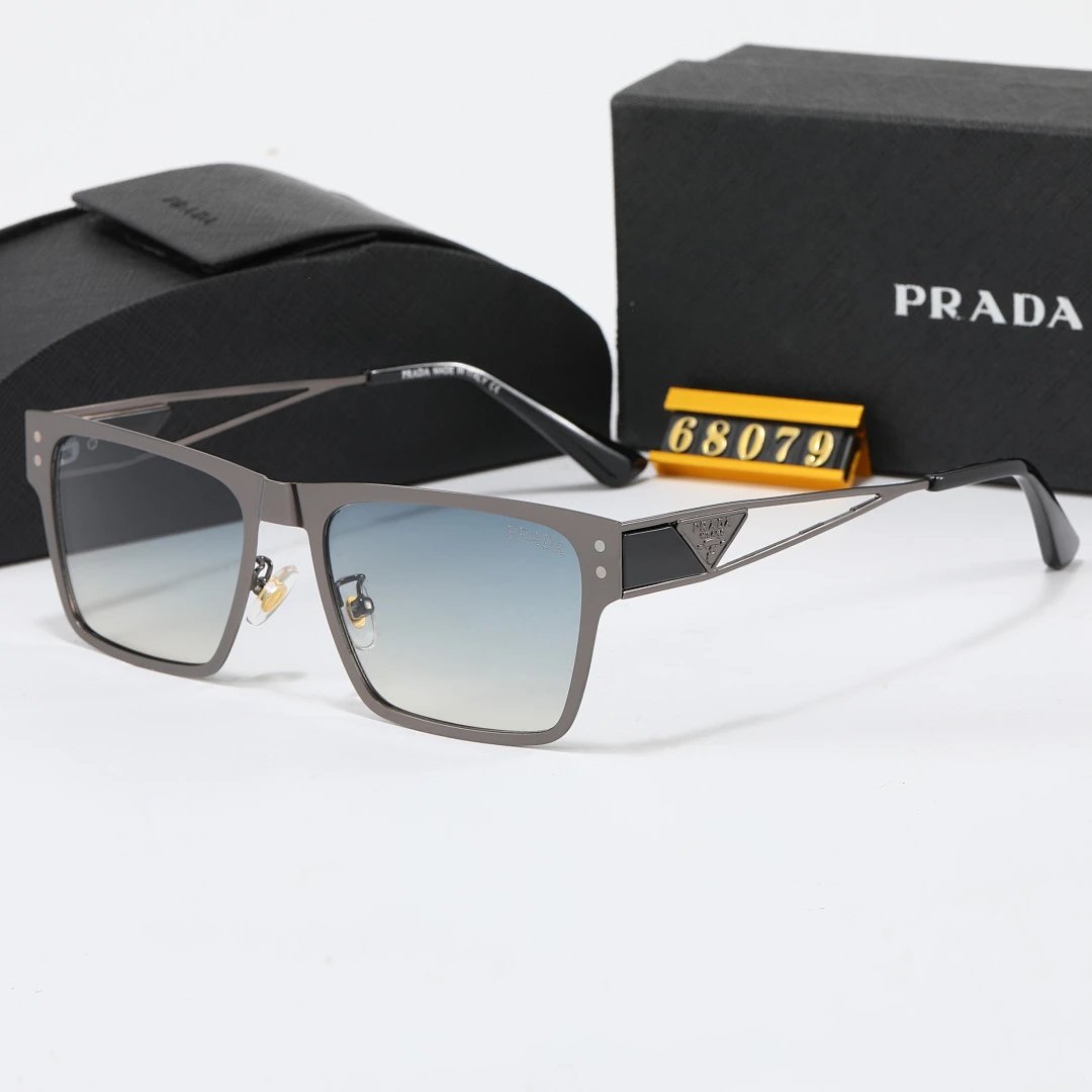 Prada Black Tinted Lens Designer Sunglasses, Polished Frame Style 02