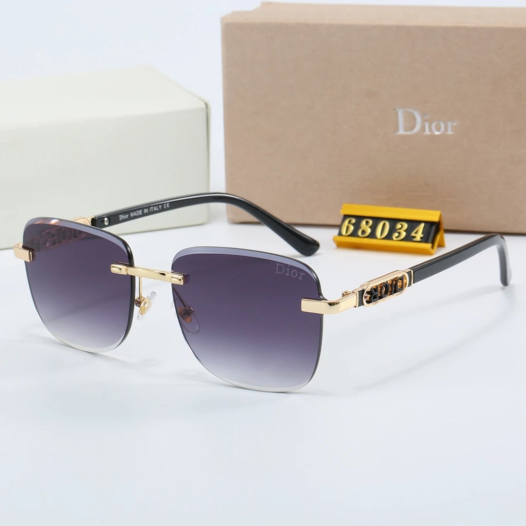 Dior Gray Tinted Lens Square Sunglasses, Polished Frame Style 18