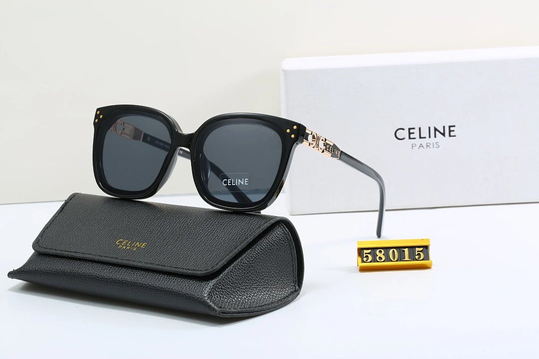 Celine Black Tinted Lens Designer Sunglasses, Polished Frame Style 14