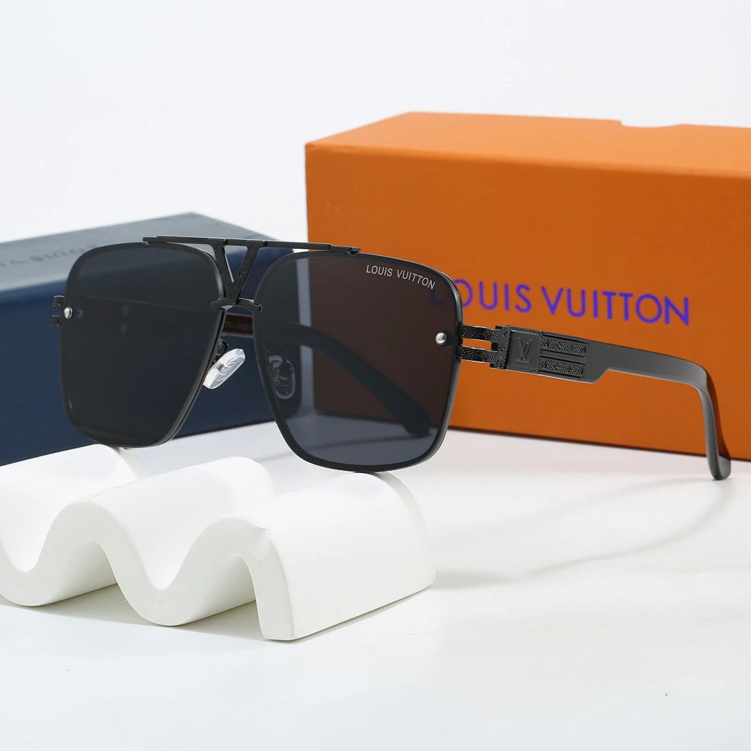 Louis Vuitton Tinted Lens Square Sunglasses, Polished Frame Style 22