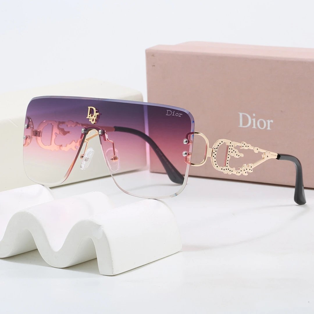 Dior Tinted Lens Square Sunglasses, Polished Frame Style 10