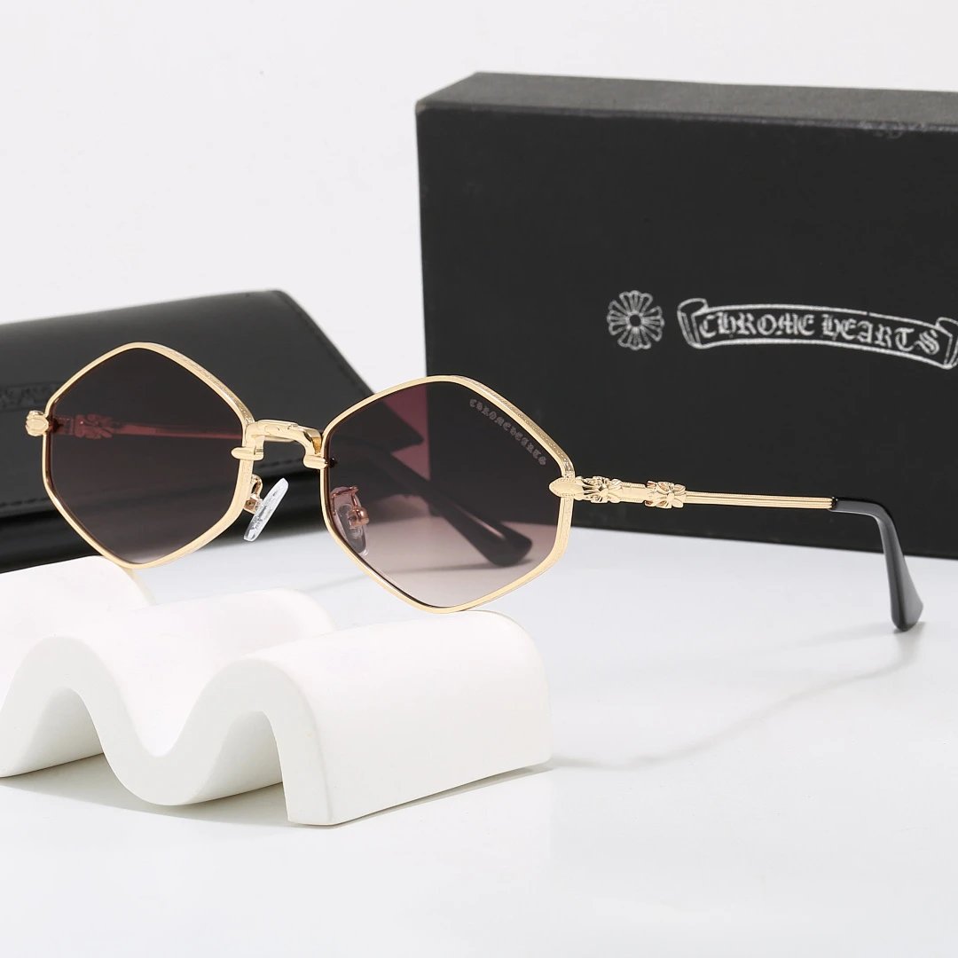 Chrome Hearts Black Tinted Lens Square Sunglasses, Polished Frame Style 05