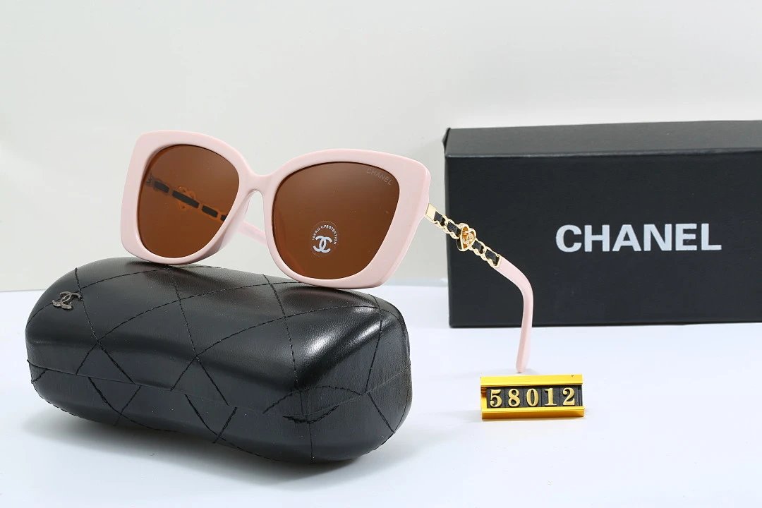 Chanel Black Tinted Lens Designer Sunglasses, Polished Frame Style 21