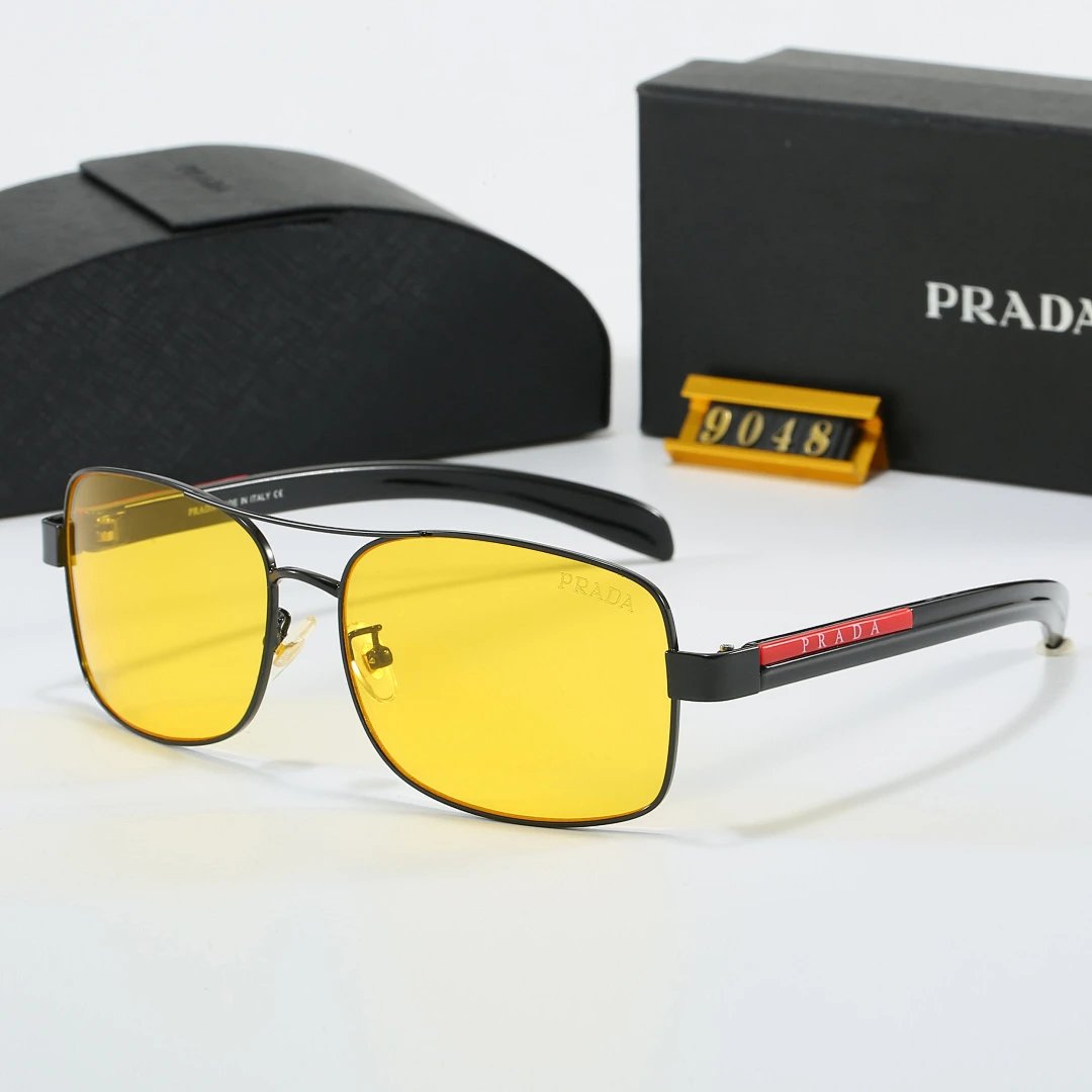 Prada Black Tinted Lens Designer Sunglasses, Polished Frame Style 03