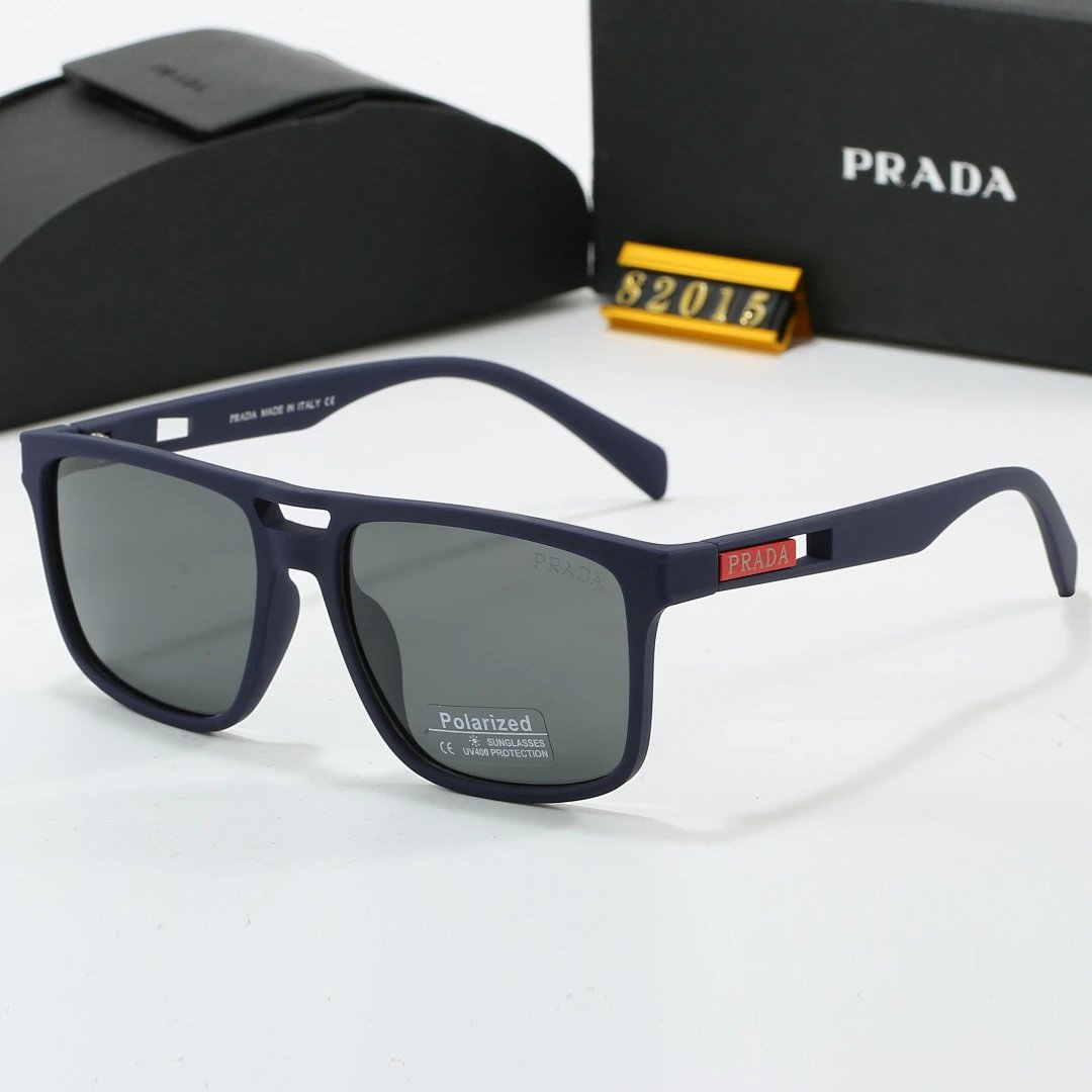 Prada Black Tinted Lens Designer Sunglasses, Polished Frame Style 02