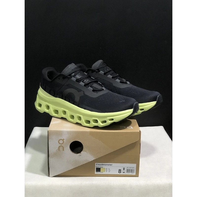 On Cloudmonster 1 Men's Cushioned Everyday Shoe Black Gray - Style 02