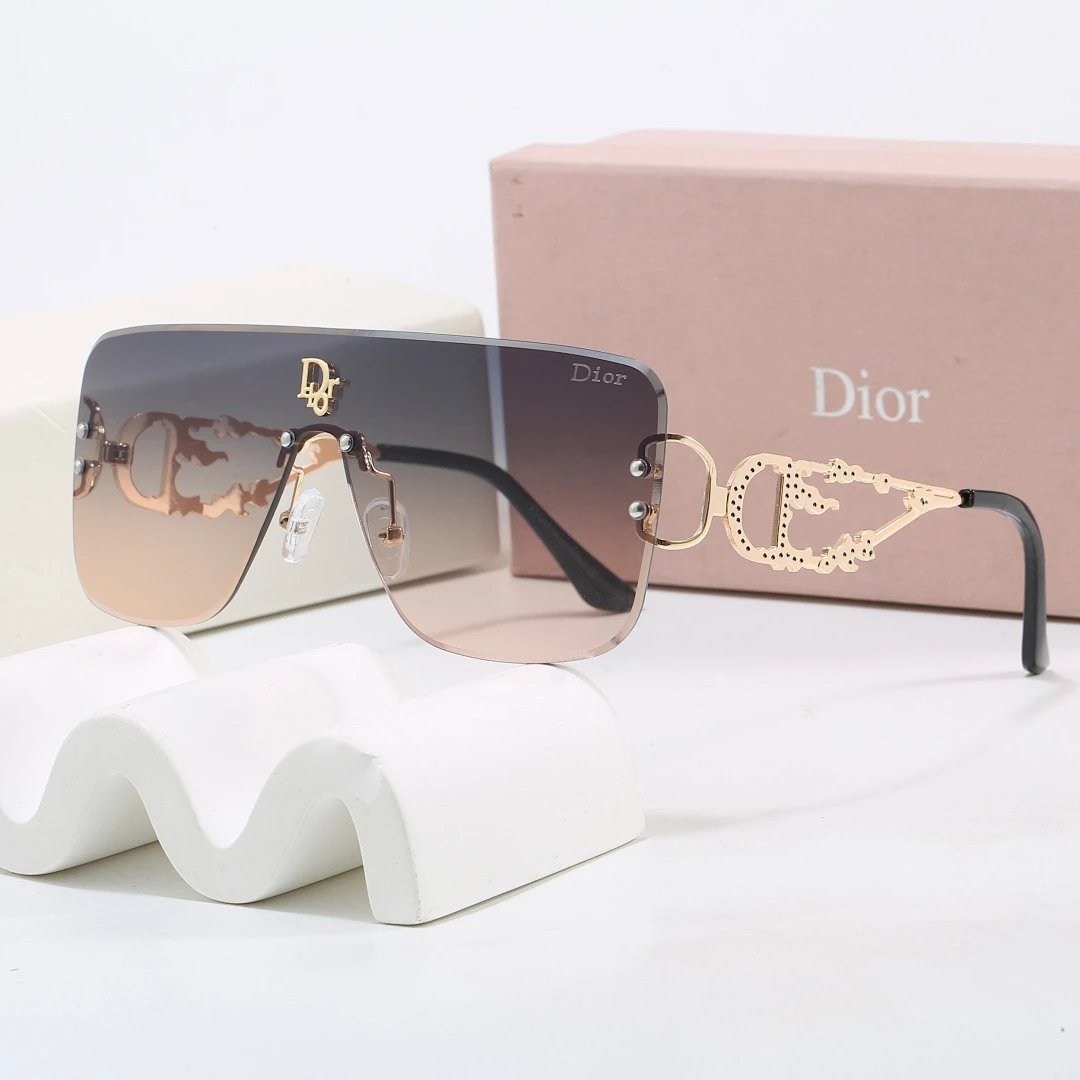 Dior Gray Tinted Lens Square Sunglasses, Polished Frame Style 11
