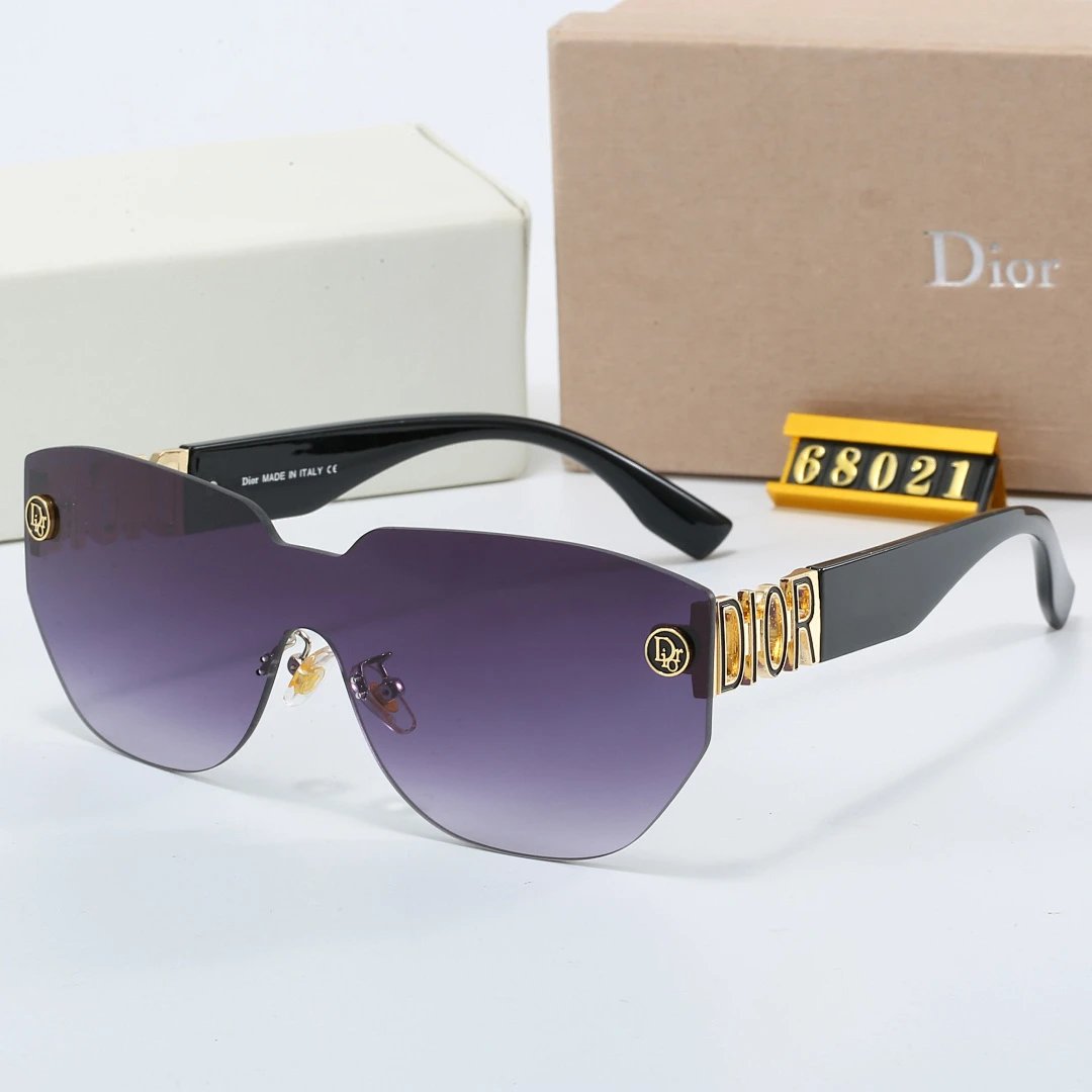 Dior Gray Tinted Lens Square Sunglasses, Polished Frame Style 39