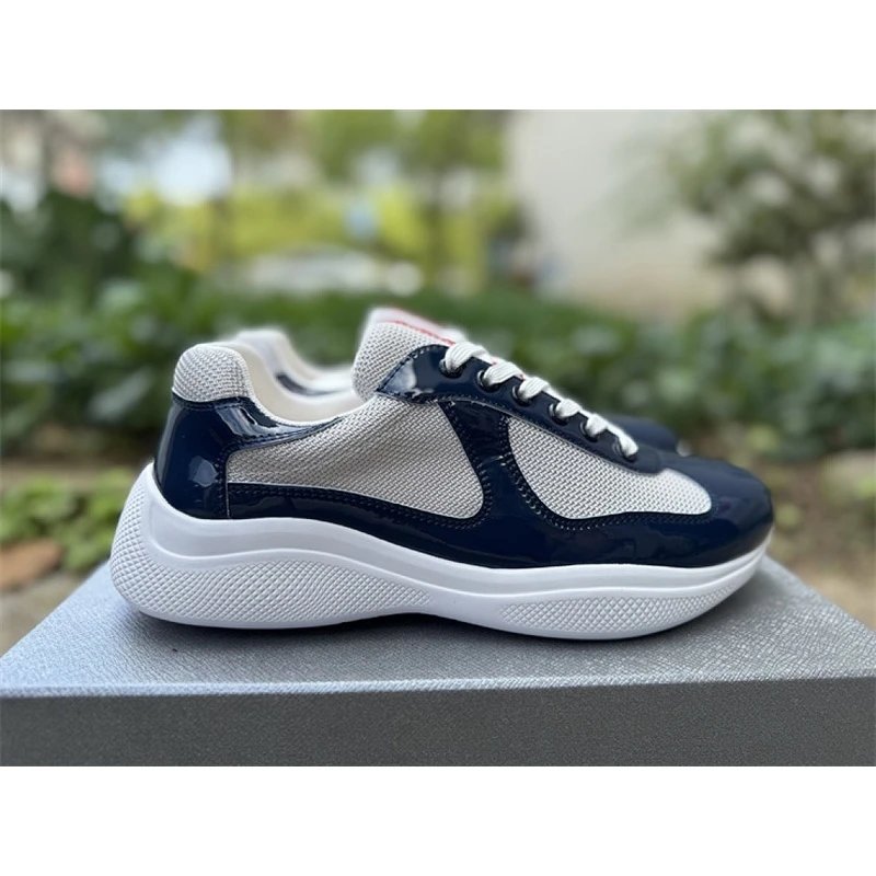 PRADA America's Cup mesh lace-up Navy - M12024-Style 12