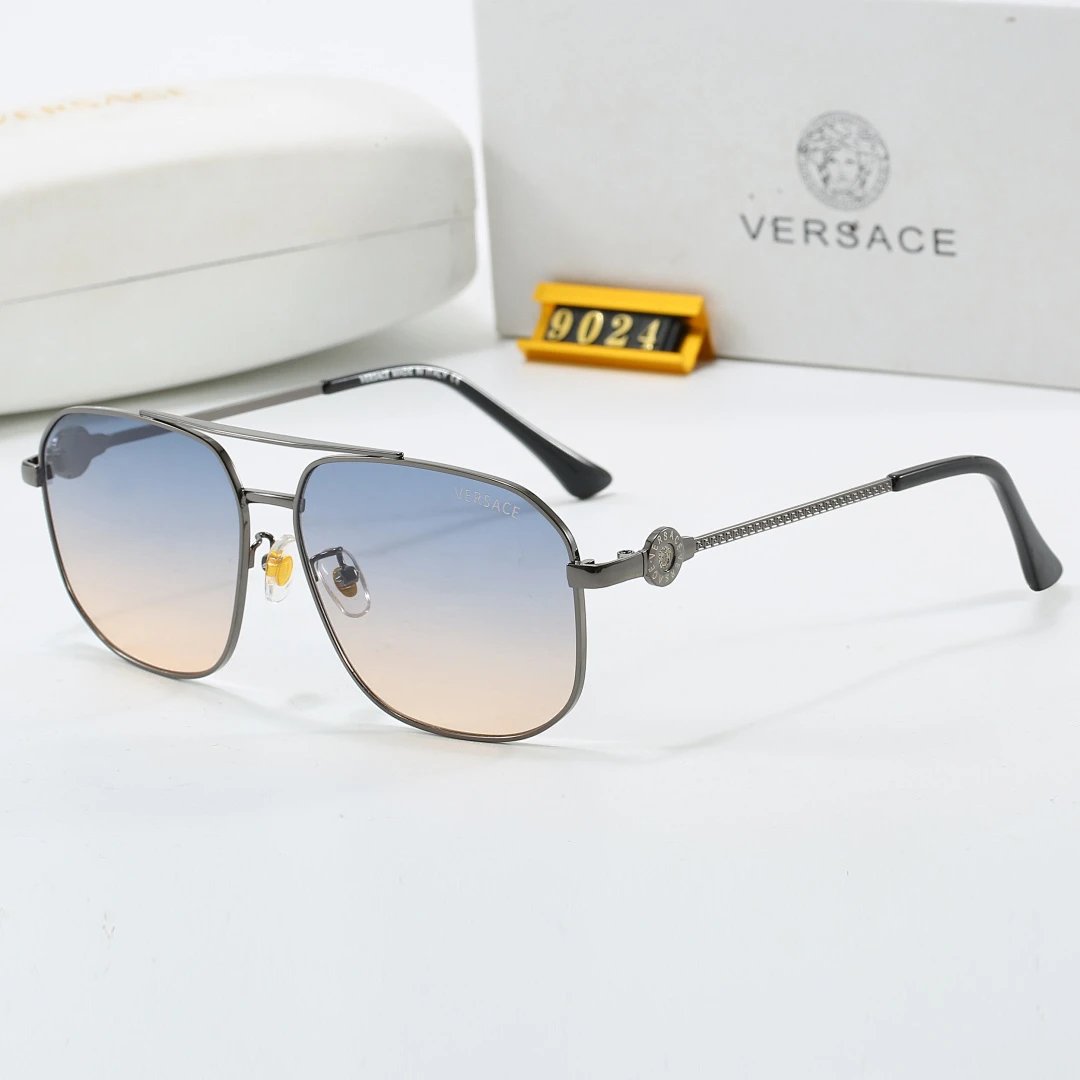 Versace Gray Tinted Lens Designer Sunglasses, Polished Frame Style 04