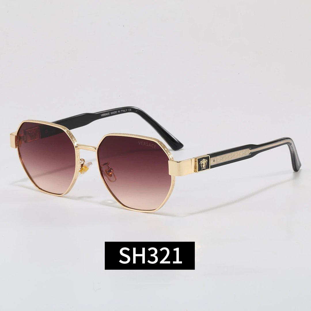 Versace Tinted Lens Square Sunglasses, Polished Frame Style 35
