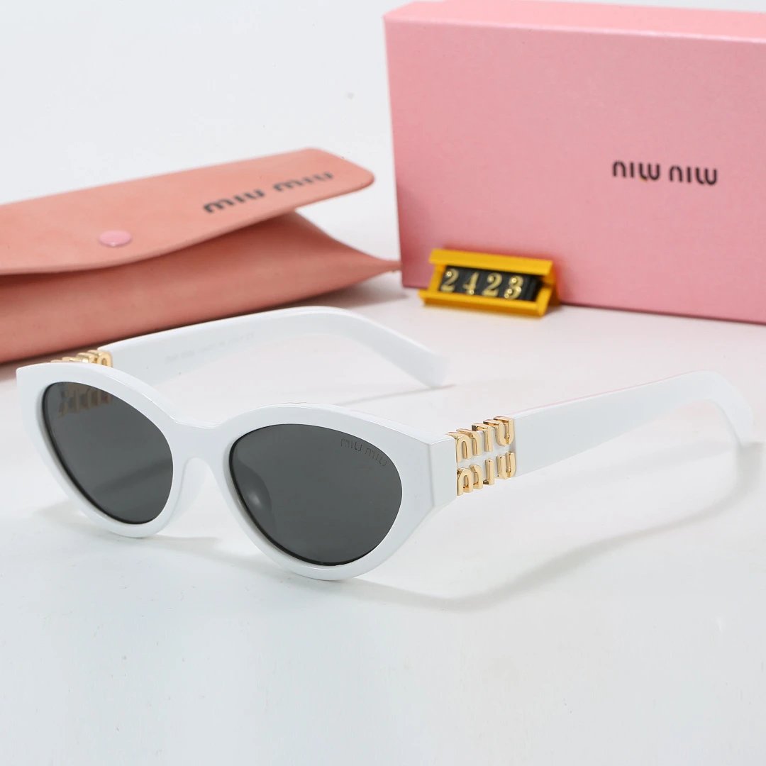 Miu Miu Brown Tinted Lens Square Sunglasses, Polished Frame Style 23