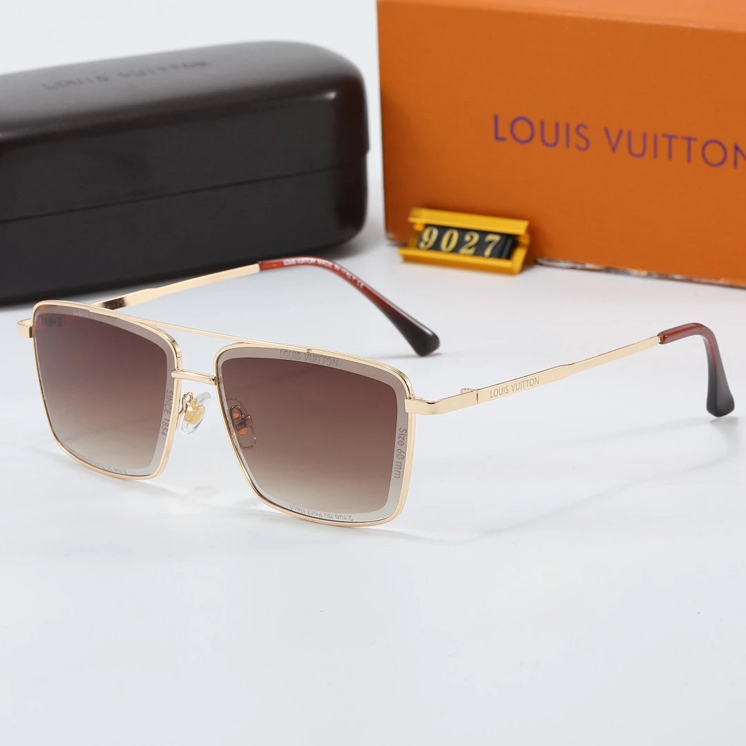 Louis Vuitton Brown Tinted Lens Designer Sunglasses, Polished Frame Style 06