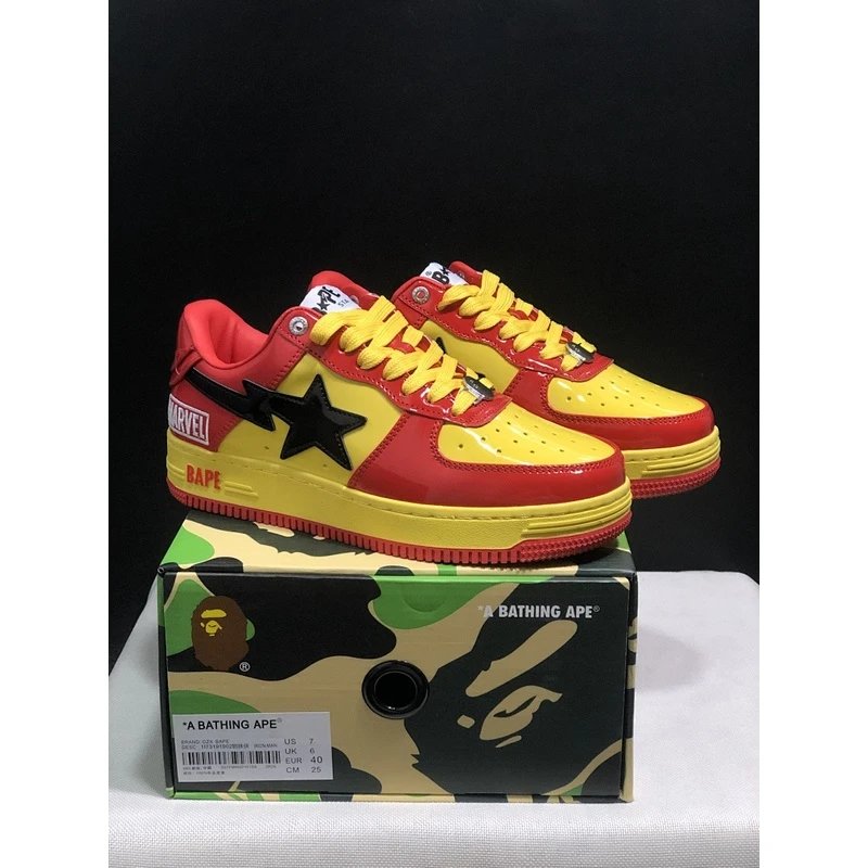 BAPE STA Low Top Sneakers low-top Red Green - Style 3