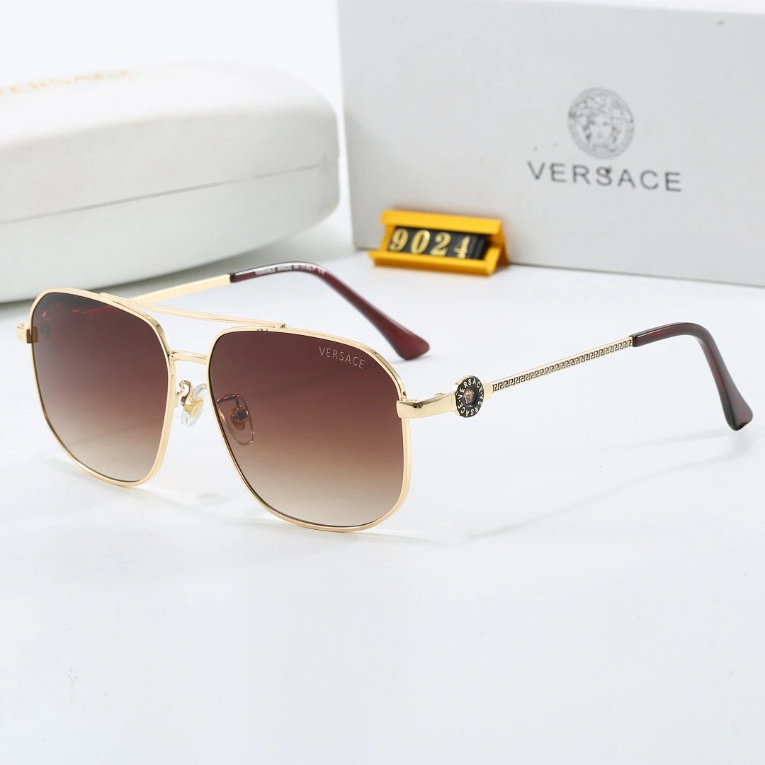 Versace Black Tinted Lens Square Sunglasses, Polished Frame Style 02