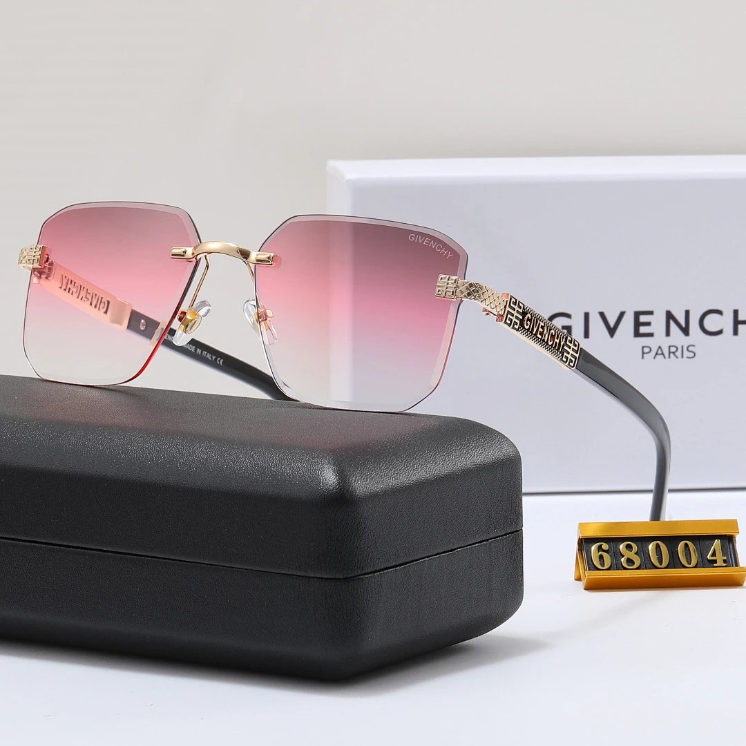 Givenchy Black Tinted Lens Square Sunglasses, Polished Frame Style 01