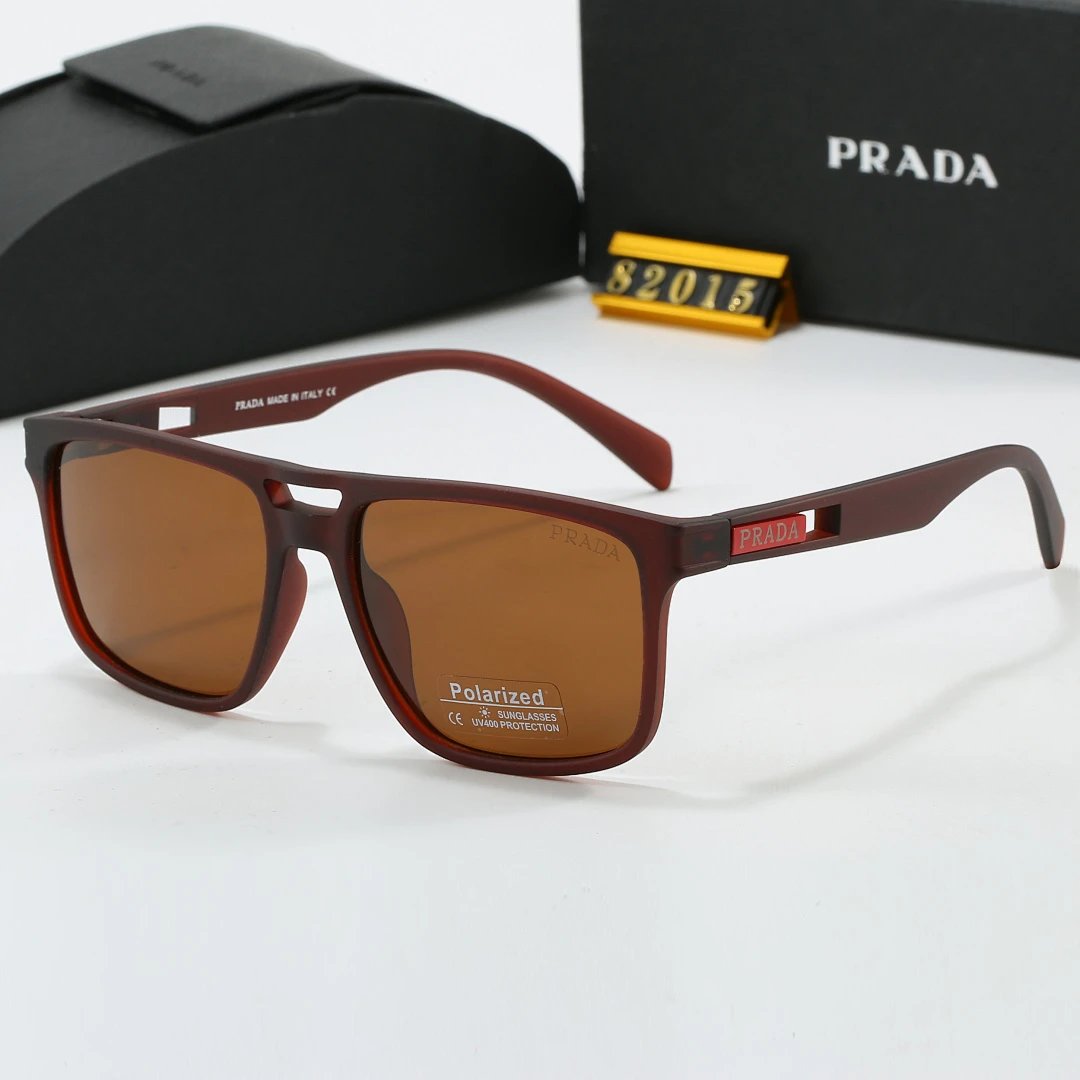 Prada Tinted Lens Square Sunglasses, Polished Frame Style 20