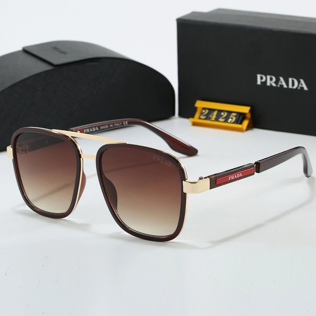 Prada Black Tinted Lens Designer Sunglasses, Polished Frame Style 04