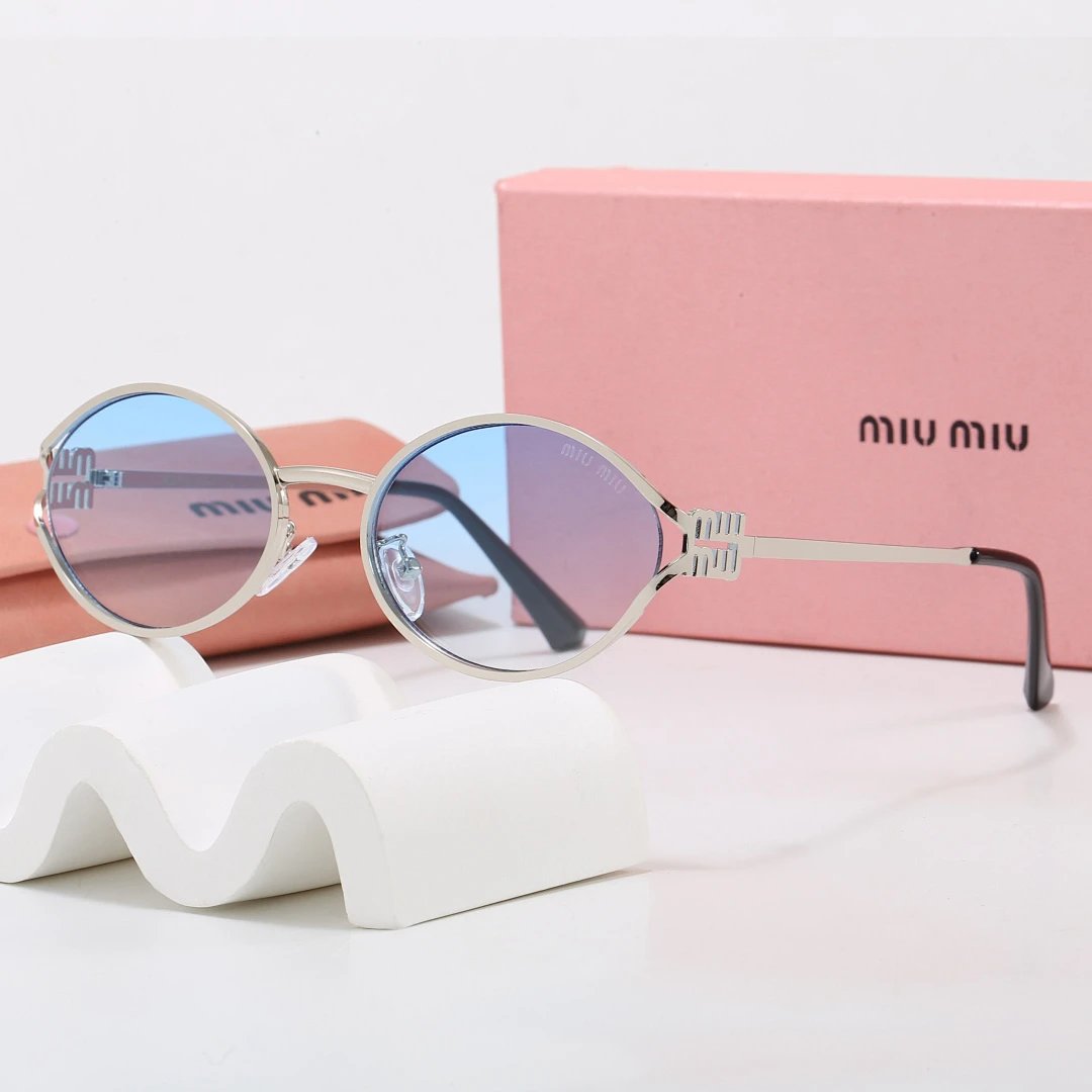 Miu Miu Brown Tinted Lens Square Sunglasses, Polished Frame Style 18