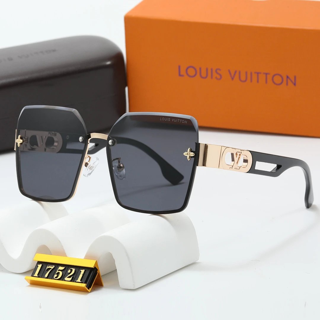 Louis Vuitton Brown Tinted Lens Square Sunglasses, Polished Frame Style 23