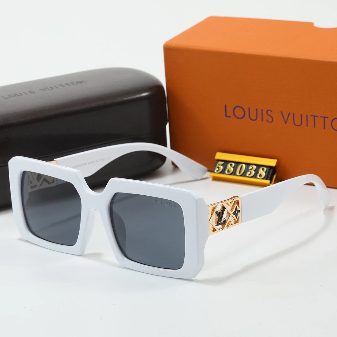 Louis Vuitton Tinted Lens Square Sunglasses, Polished Frame Style 18