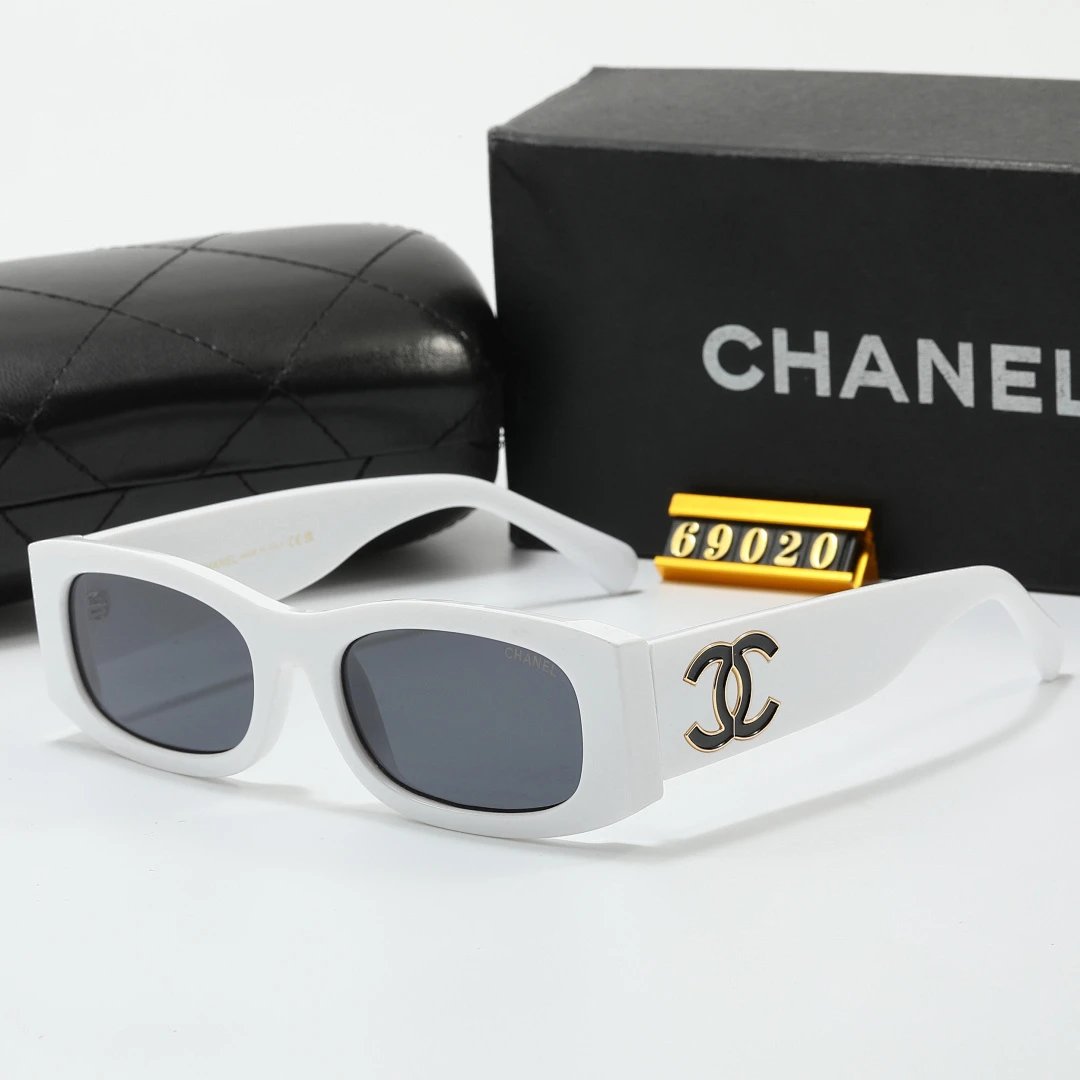 Chanel Black Tinted Lens Square Sunglasses, Polished Frame Style 10