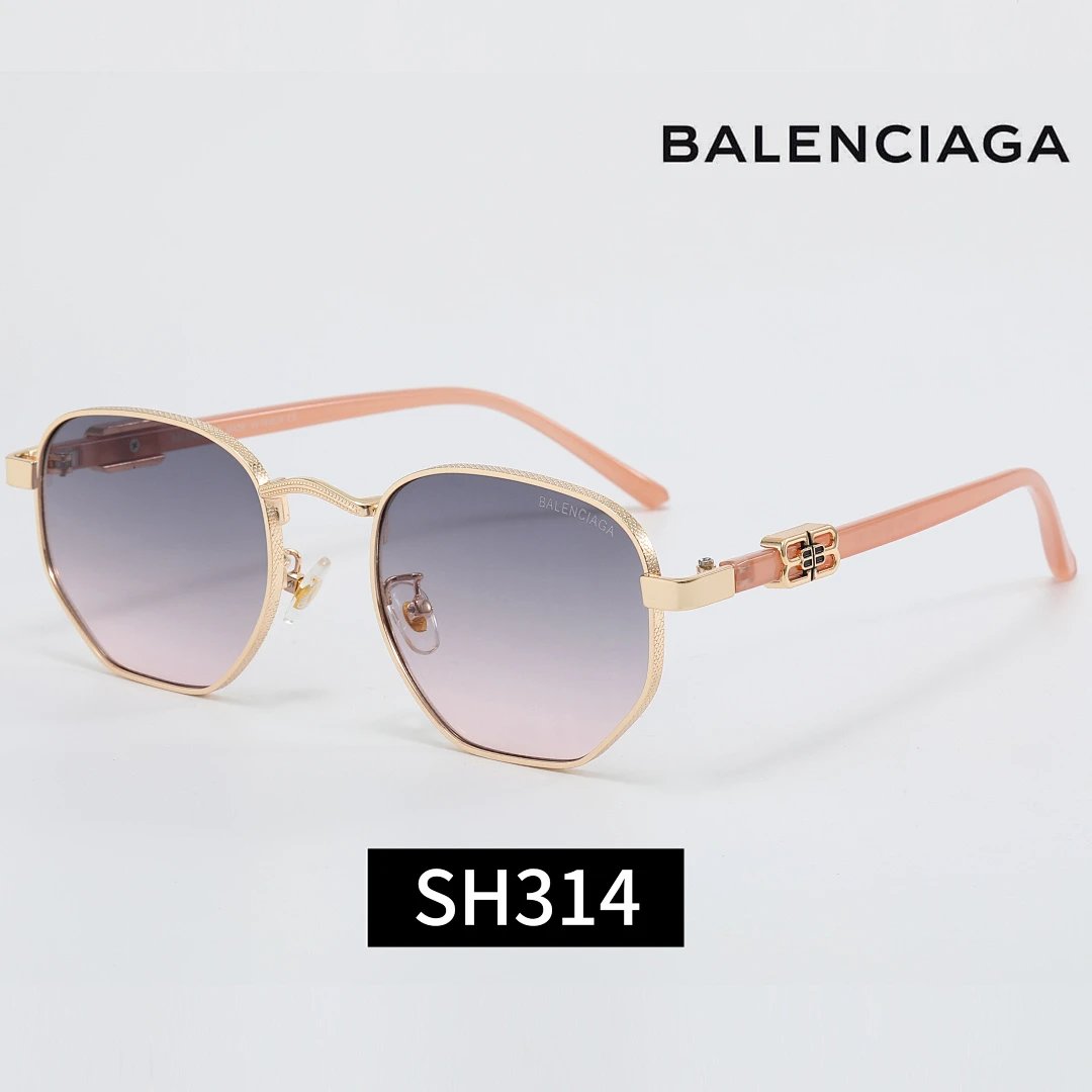 Balenciaga Black Tinted Lens Square Sunglasses, Polished Frame Style 25