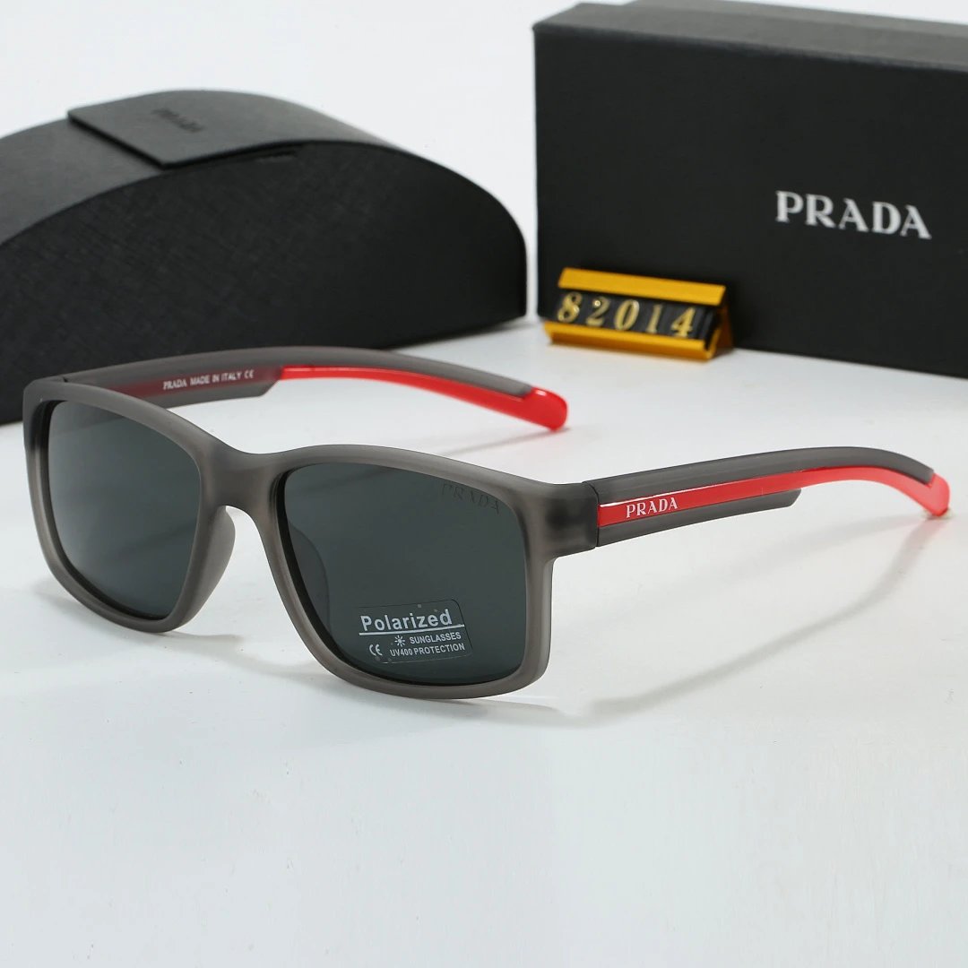 Prada Black Tinted Lens Square Sunglasses, Polished Frame Style 24